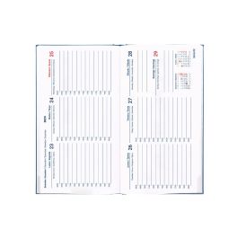 Agenda Encuadernada Liderpapel Creta 80x150 mm 2025 Semana Vista Azul Papel 70 gr