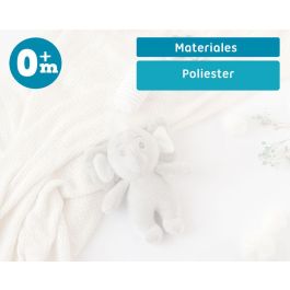 KioKids Peluche Sonajero Elefante Mordedor Colgable Juguete Sensorial Suave Poliéster Gris Bebés +0 Meses Dolci Amici
