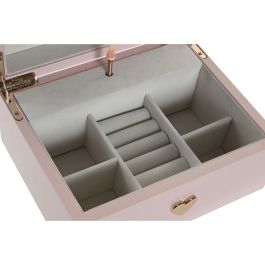 DKD Home Decor Joyero Romantico Rosa 14 x 9.5 x 18 cm