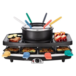 Continental Edison FD12881 Raclette y Fondue para 8 Personas - Negro Precio: 65.59000052. SKU: B1593HM7MG