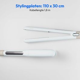 Medion MD19925 Plancha de Pelo 56W, 5 Programas, 165-210°C, Pantalla LED, Blanco