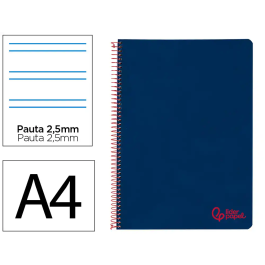 Liderpapel Cuaderno A4 Wonder Espiral Tapa Plástico 80 Hojas 90gr Pauta Estrecha 2,5mm Con Margen Color Azul Marino Precio: 14.58999971. SKU: B1BNF3F7FL