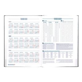 Agenda Encuadernada Liderpapel Creta 170x240 mm 2025 Dia Pagina Color Negro Papel 70 gr