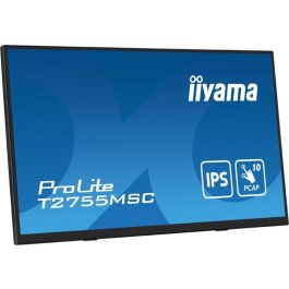 MONITOR IIYAMA 27" IPS BONDED PCAP 10P TOUCH, 1920X1080, FLAT BEZEL FREE GLASS FRONT, HDMI, DISPLAYPORT, 360CD/M², USB HUB 2X 3.2, SPEAKERS, BUILT-IN WEBCAM & MICROPHONE, BOOKSTAND (T2755MSC-B1) MONITOR IIYAMA 27" IPS BONDED PCAP 10P TOUCH, 1920X1080, FLAT BEZEL FREE GLASS FRONT, HDMI, DISPLAYPORT, 360CD/M², USB HUB 2X 3.2, SPEAKERS, BUILT-IN WEBCAM & MICROPHONE, BOOKSTAND (T2755MSC-B1)