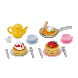 Sylvanian Families 5225 Set de bocadillos para panqueques, juguete de cocina con sartén, tetera y tazas, para niños +3 años