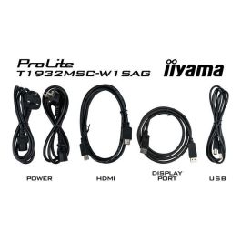 iiyama 19", 1280x1024, 5:4, IPS, 250cd/m², 1000:1, 14ms, 178°/178°, 16.7mil, 31-80kHz, projective capacitive, stylus, finger, glove, 1x VGA, 1x HDMI, 1x DisplayPort, 2x 2W Audio, VESA 100x100, 100-240V, 50/60Hz, 20W, 432x239.5x413.5mm, 5.4kg iiyama 19", 1280x1024, 5:4, IPS, 250cd/m², 1000:1, 14ms, 178°/178°, 16.7mil, 31-80kHz, projective capacitive, stylus, finger, glove, 1x VGA, 1x HDMI, 1x DisplayPort, 2x 2W Audio, VESA 100x100, 100-240V, 50/60Hz, 20W, 432x239.5x413.5mm, 5.4kg
