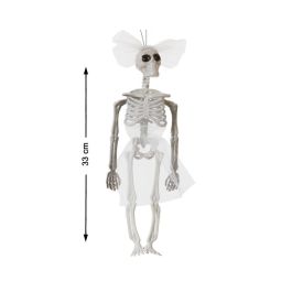 Muñeco Esqueleto con Tutú Blanco y Moño, 33 cm para Decoraciones Temáticas, Halloween y Fiestas Precio: 1.5900005. SKU: B1JK4SSQFY