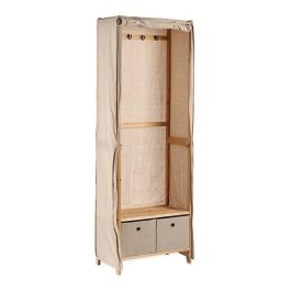 Kipit Perchero de Tela con 2 Cajones, Madera y Tela Beige, 58x168x31.5 cm (Set de 3) Precio: 177.50000015. SKU: S3609912