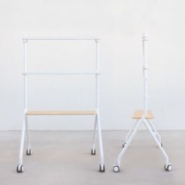 TOOQ Soporte suelo ruedas "ILOVE" pantalla 49-80 blanco