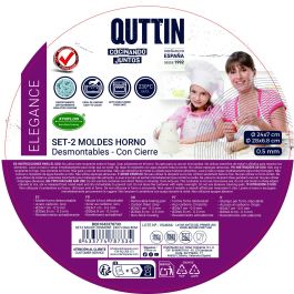 Set de 2 moldes desmontables Inde 24x7 cm y 28x6.8 cm Quttin (6 Cajas) Set de 2 moldes desmontables Inde 24x7 cm y 28x6.8 cm Quttin (6 Cajas)