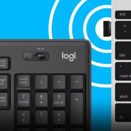 Logitech MK295 Combo Teclado y Ratón Inalámbrico Silencioso SilentTouch, Diseño Antiderrames, Disposición Inglesa