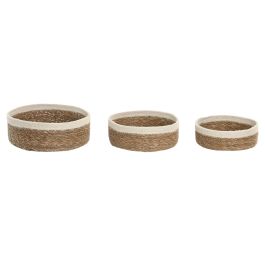 DKD Home Decor Cesta Boho de Seagrass y Yute Natural/Blanco, Set de 3 Cestas Decorativas de 25 x 9 x 25 cm (2 Unidades) DKD Home Decor Cesta Boho de Seagrass y Yute Natural/Blanco, Set de 3 Cestas Decorativas de 25 x 9 x 25 cm (2 Unidades) Precio: 15.98999996. SKU: B1BNVD2ATA
