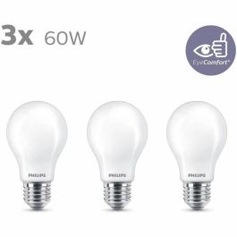 Philips PHI8719514266759 Bombillas LED E27 Equivalente 60W, Luz Blanco Cálido, Paquete de 3 Unidades