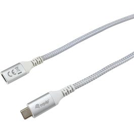 EQUIP 128376 Cable USB-C a USB-C 3.2 Gen 2, 1m, 100W, 4K/60Hz, Trenzado, Blanco