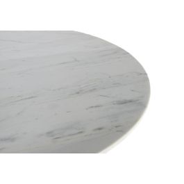 Giner y Colomer Mesa de Centro Redonda con Tapas de Mármol y Estructura de Madera Avellana