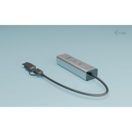 Hub USB i-Tec CAHUBMETAL2A2CPD Plateado