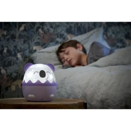Bigben Interactive BIG1722427343201 Luz Nocturna Musical Inalámbrica Koala Proyección 360°, 13 Películas, 8 Melodías, Mando a Distancia, Batería USB-C