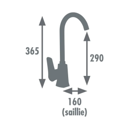 ROUSSEAU Orys Grifo de cocina mezclador Cromo
