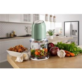 Ariete 438/04 Picadora Vintage Verde 400 W, 4 Cuchillas Acero Inoxidable, 2 Velocidades