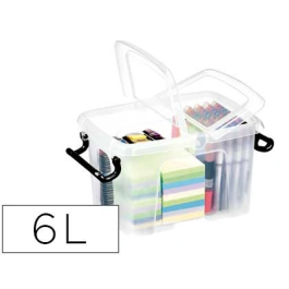 Cep Contenedor de Plástico con Tapa y Cierre Hermético, 6 Litros, Transparente, 305x224x182 mm Precio: 11.58999952. SKU: B1ATCL3Y2H