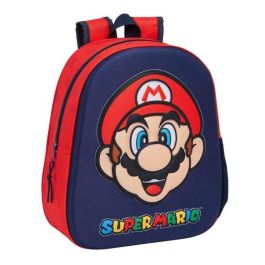 Safta Mochila 3D Super Mario, 27x33x10cm, para niños a partir de 3 años