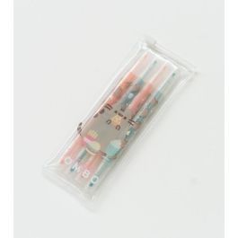 ERIK Set Papelería Foodie Collection Pusheen Bolígrafo 10 Colores, 4 Subrayadores Pastel, Clips, Marcadores, Portatodo