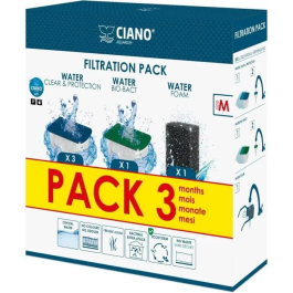 Ciano Cartuchos de Filtración Tamaño L Pack 3 Meses Ciano Contiene 3 WaterClear M, 1 Mousse Foam M, 1 Biobact M Precio: 44.5000006. SKU: B1KF3R29WK