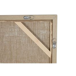 DKD Home Decor Cuadro Scandi de Yute y Ps Beige/Blanco 100x100 cm