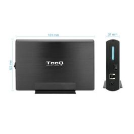 TooQ TQE-3531B Caja Externa para Disco Duro 3.5", USB 3.1 Gen 1 (5 Gbps), hasta 8 TB, SATA I/II/III, UASP, Aluminio Negro