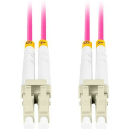 Lanberg OM4 50/125 LSZH VI Cable de Fibra Óptica Dúplex 0.5m LC/UPC Multimodo Violeta para Redes de Alto Rendimiento