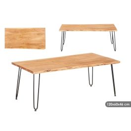 Giftdecor Mesa Auxiliar Madera Live Edge 120x60x46 cm Acacia Marrón y Negro Precio: 137.50000044. SKU: B1JZASYS6S