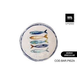 Plato Postre 20 cm "Peixe" Iberica Brillo - La Mediterranea (12 Unidades) Precio: 28.49999999. SKU: B1ED9MQLZ2