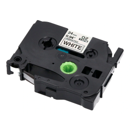 Q-connect Cinta TZe-251 Blanco-Negro 24mm Longitud 8mt Compatible Brother Consumible Rotuladora