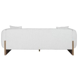 DKD Home Decor Sofá Scandi de Poliéster y MDF Gris Marrón 220 x 95 x 77 cm