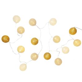 Home Deco Factory Guirnalda de 15 Luces LED USB Dorada con Cable de 150 cm