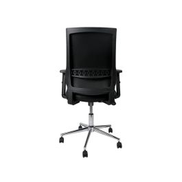 Silla Giratoria Q-Connect Respaldo Medio De Similpiel Regulable En Altura 980+100x630x625 mm Color Negro