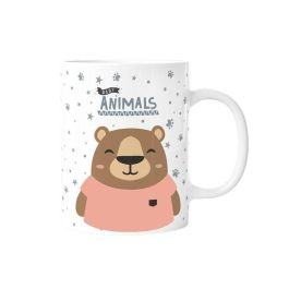 LOVELY STORY Taza infantil Oso 330ml de Plástico sin BPA para uso alimentario