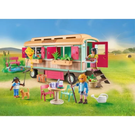 Playmobil 71441 Caravana Cafetería Boutique Campo Juguete para Niños a Partir de 4 Años