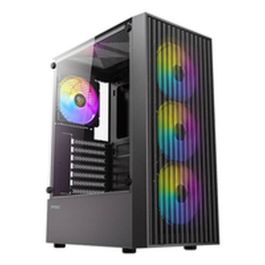 Antec AX27 RGB Midi Tower Negro - Caja PC Gaming con 3 Ventiladores RGB Preinstalados Frontales