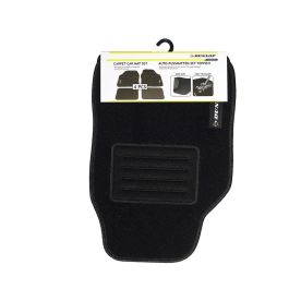 Dunlop Juego de Alfombrillas Coche 4 pzs 65x30x42cm Negro Textil/Goma