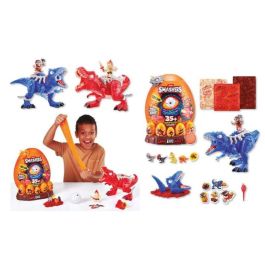 Zuru Smashers Huevo Dinosaurio con Figuras y 35 Sorpresas, Efecto Vapor, Luces y Sonidos para Niños 3+ Años