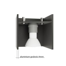 Aplique de pared "Blocco" SOL-SL.0478 - Lámpara pequeña y efectiva para pasillo, dormitorio, habitación de niños. Blanco, negro, gris.