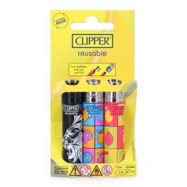 Blister 3 encendedores clipper diseños surtidos cl3j918h Precio: 3.50000002. SKU: S7918827