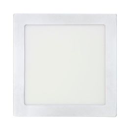 Edm Downlight Led Superficie Cuadrado Blanco 20W 1500lm 6400K Luz Fría 22x22x3.5cm