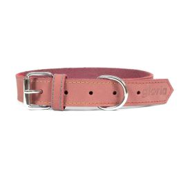 Gloria Collar Oasis 35 cm X 12 mm Rosa para Perro de Piel Nobuck Doble Capa Reforzado