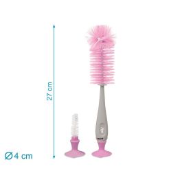 Limpiabiberones Rosa Y Gris