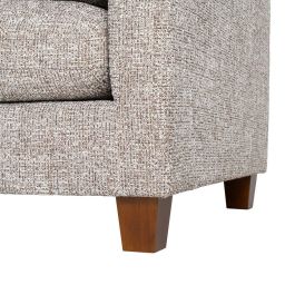 Sofá 3 Plazas Gris Oscuro Tejido-Madera 221 X 90 X 87 cm