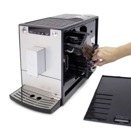 Melitta E950-103 Caffeo Solo Máquina de espresso automática, molinillo integrado, 15 bar, depósito 1.2L agua y 120g granos, Plata