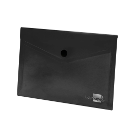 Liderpapel Dossier Carpeta con Broche Polipropileno DIN A6 Negro Opaco 180 micras