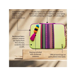 Wondee Funda Portátil Universal 12 Pulgadas Limonada Acolchada Cremallera Estilo Arte Autenticidad Ligera Protectora Compatible Vam Vam